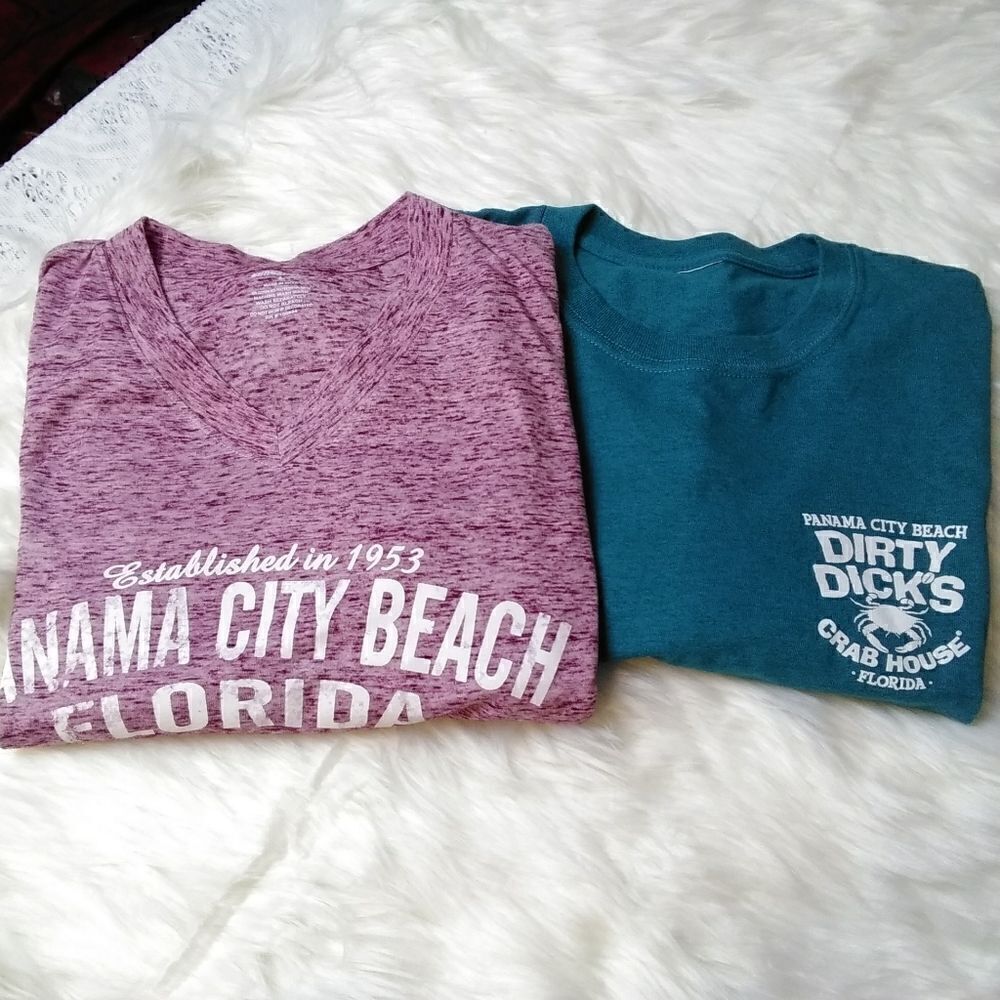 Two souvenir T-shirts Men's Sz L